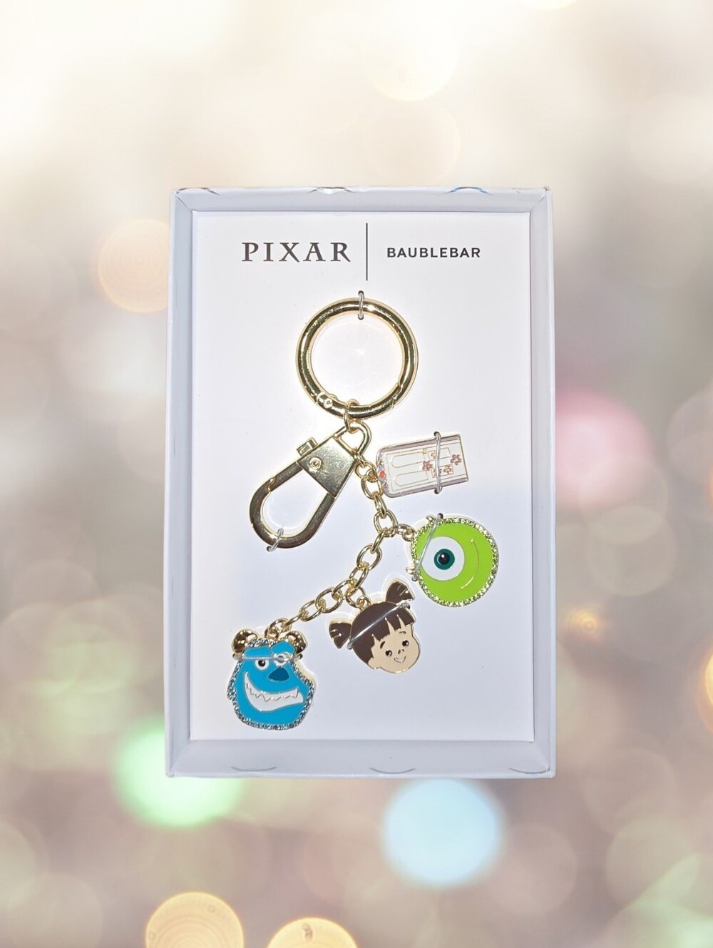 BaubleBar Disney Pixar Monsters, Inc. Cluster Bag Charm Keychain NIB
